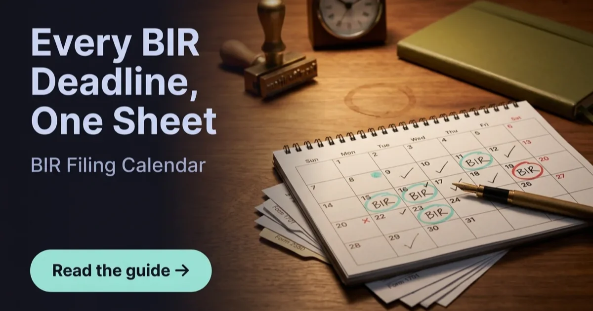 Cover image for the Libro guide to every BIR tax return filing deadline for individuals, sole proprietors, partnerships, and corporations in the Philippines